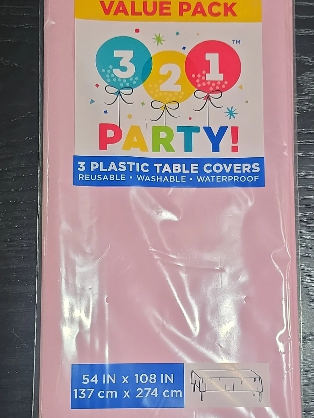Party! Pink Plastic Table Covers – Waterproof Pack